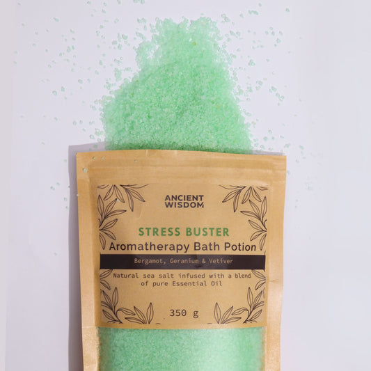 Aromatherapy Bath Potion in Kraft Bag 350g - Stress Buster - Luna Panther alternate view