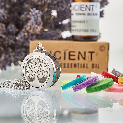Aromatherapy Diffuser Necklace - Tree of Life 25mm - Luna Panther alternate view