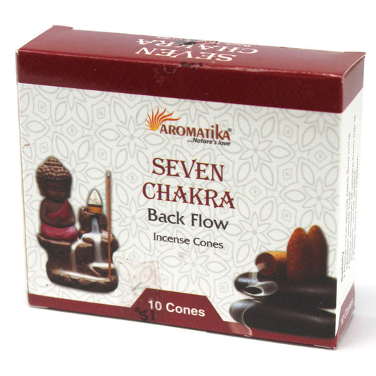 Aromatika Backflow Incense Cones - 7 Chakras - Luna Panther