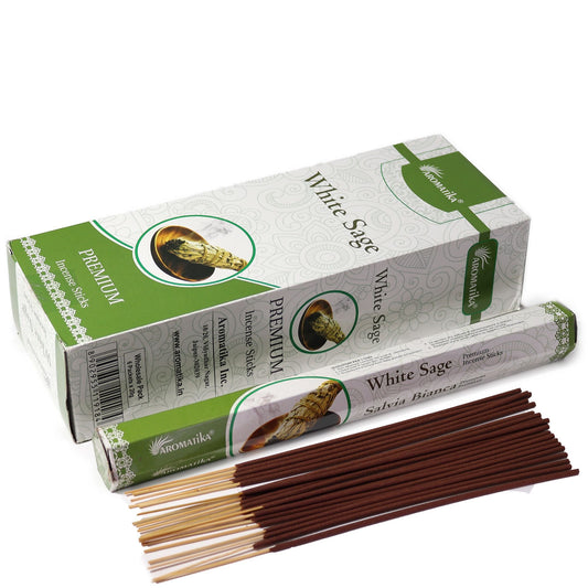 Aromatika Charcoal Free Hex Incense - White Sage - Luna Panther