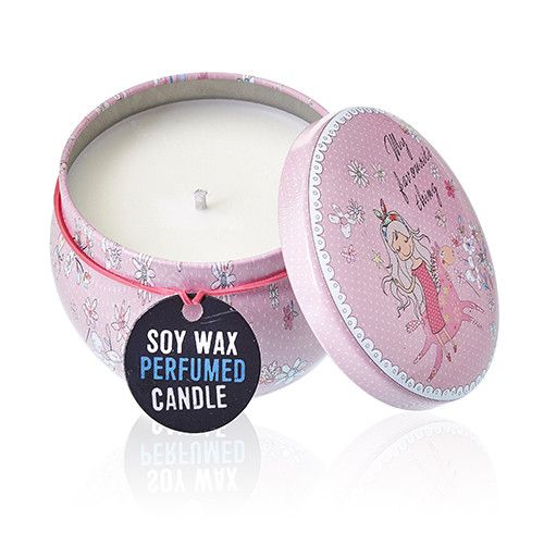 Art Tin Candle - Assorted Design - Friendly Messages - Parma Violet - Luna Panther