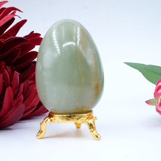 Polished Aventuring Egg 218g featuring natural patterning and unique variations - Luna Panther