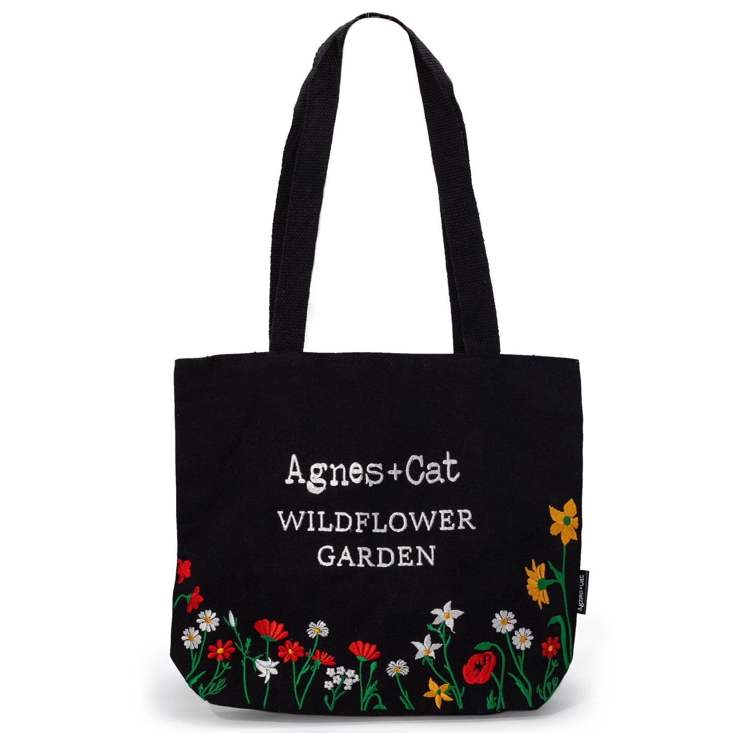 Agnes + Cat Wildflower Garden Tote Bag – Black – image 3