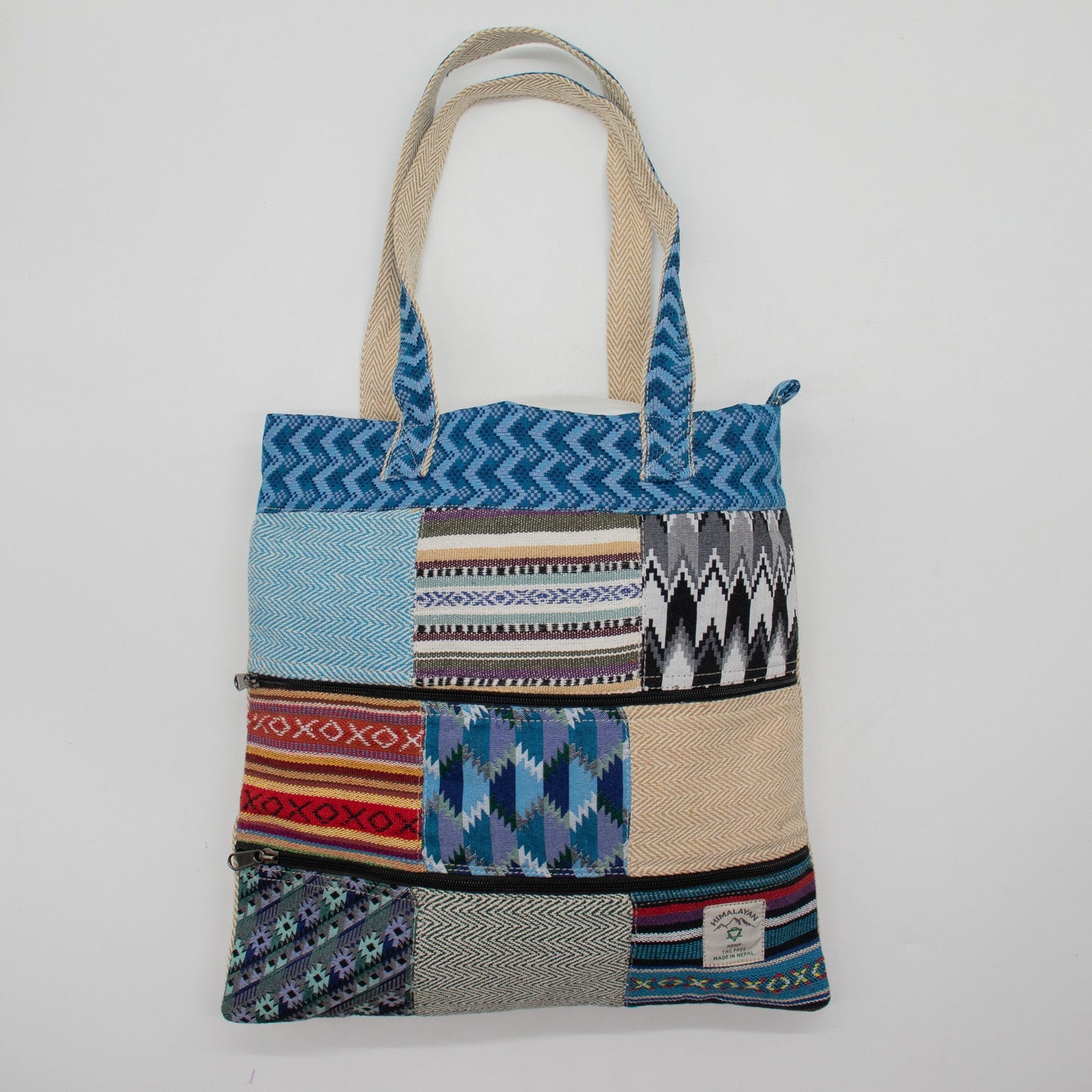 Patchwork Kathmandu Tote Bag – Dhaka Design (37 × 38 cm) – image 13