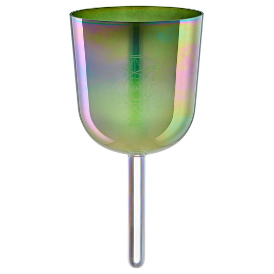 MEINL Sonic Energy 5.75" Essence Solfeggio Crystal Singing Bowl Ut 396 Hz, Olive Green at Luna Panther