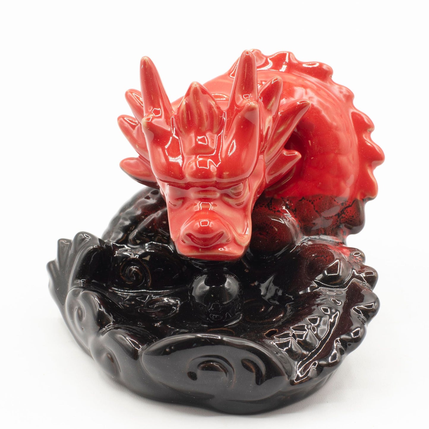 Backflow Incense Burner - Small Red Dragon - Luna Panther