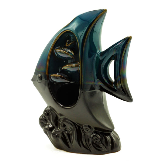 Polished Backflow Incense Burner - Tropical Fish featuring natural patterning and unique variations - Luna Panther
