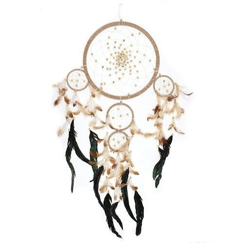 Polished Bali Dreamcatchers - Large Round - Cream/Coffee/Choc featuring natural patterning and unique variations - Luna Panther