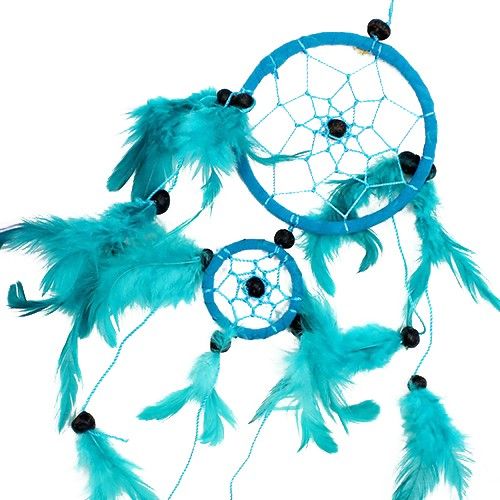 Polished Bali Dreamcatchers - Medium Round - Turq/Pink/Purp featuring natural patterning and unique variations - Luna Panther