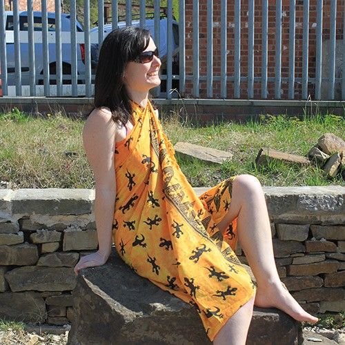 Bali Gecko Sarongs - Yellow - Luna Panther