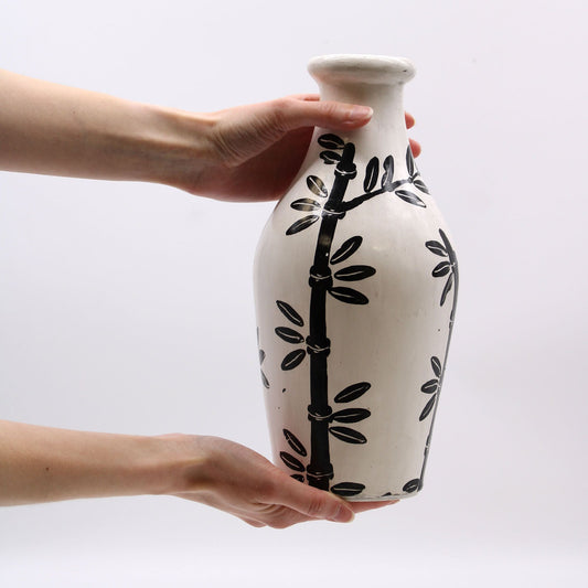 Bamboo Motif Shaped Vase - Natural - Luna Panther