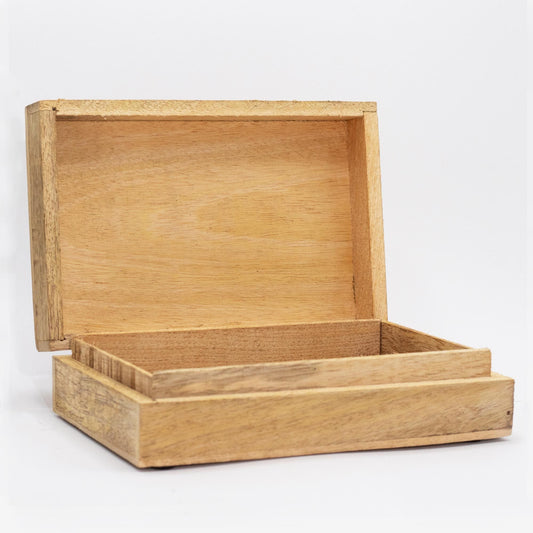 Big Rectangle Box 21.5x14x6.3cm - Hamsa Black Engraved - Luna Panther alternate view