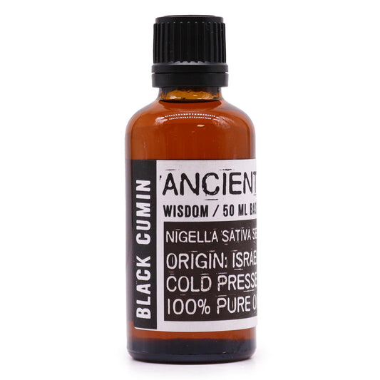 Polished Black Cumin Oil - 50ml featuring natural patterning and unique variations - Luna Panther