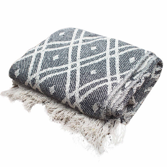 Boho Comfort Throws - Black & Beige Regency - Luna Panther alternate view