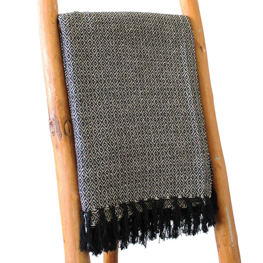 Boho Comfort Throws - Charcoal - Luna Panther