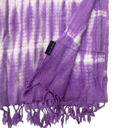 Boho Java Art Stole/Scarf - Lavender Stripes & Motif - 62x200cm - Luna Panther alternate view