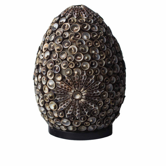 Boho Seashell Lamp - Chocolate Twist Oval - 20cm - Luna Panther