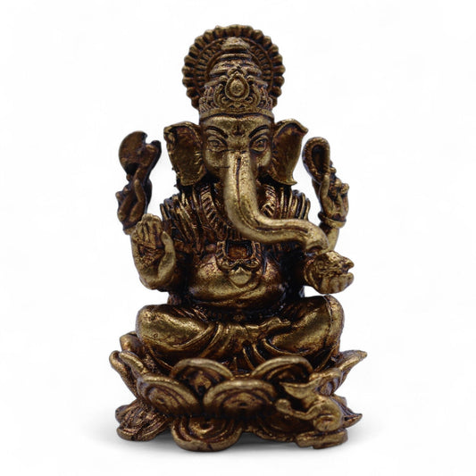 Brass Miniature Gods - Ganesha (52gms) - 49mm - Luna Panther