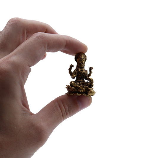 Brass Miniature Gods - Lakshmi (22gms) - 37mm - Luna Panther alternate view