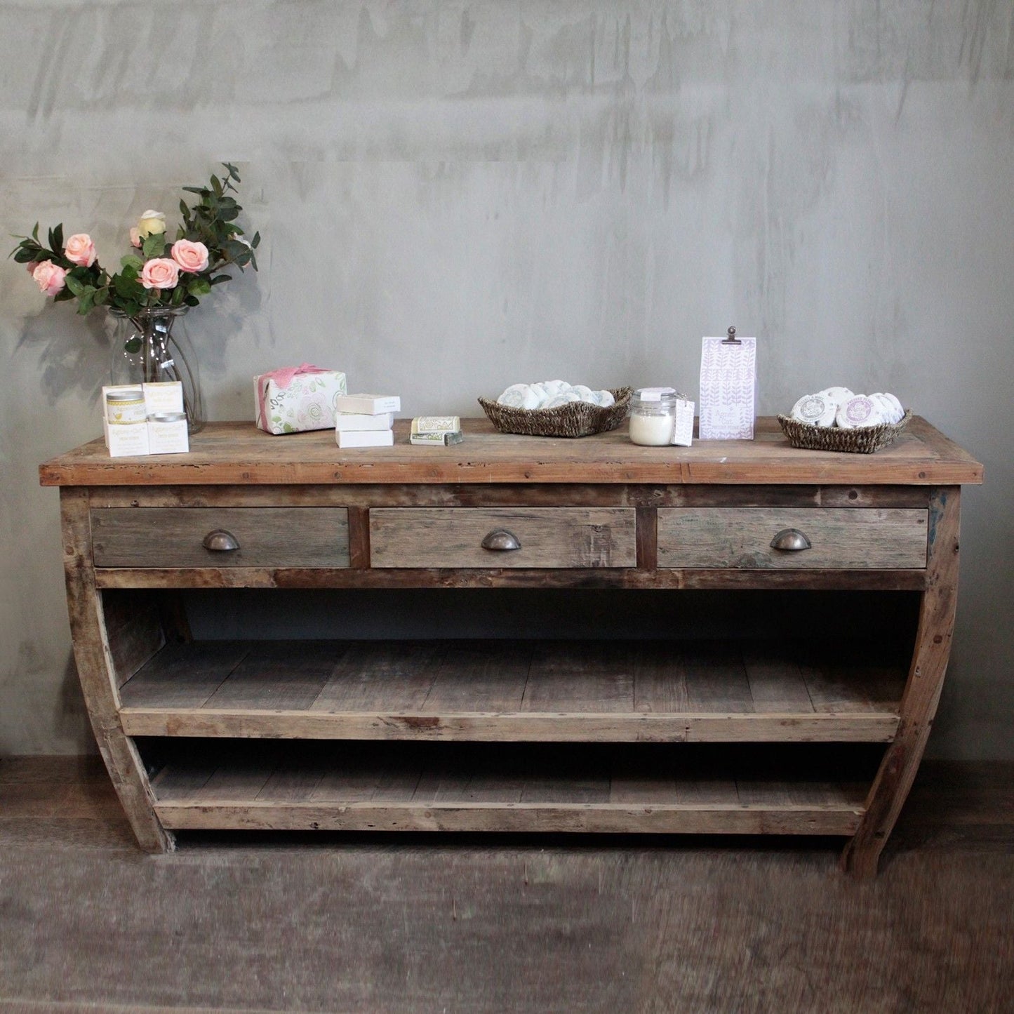 Centrepiece Recycled Wood Table - 180x60x80cm - Luna Panther