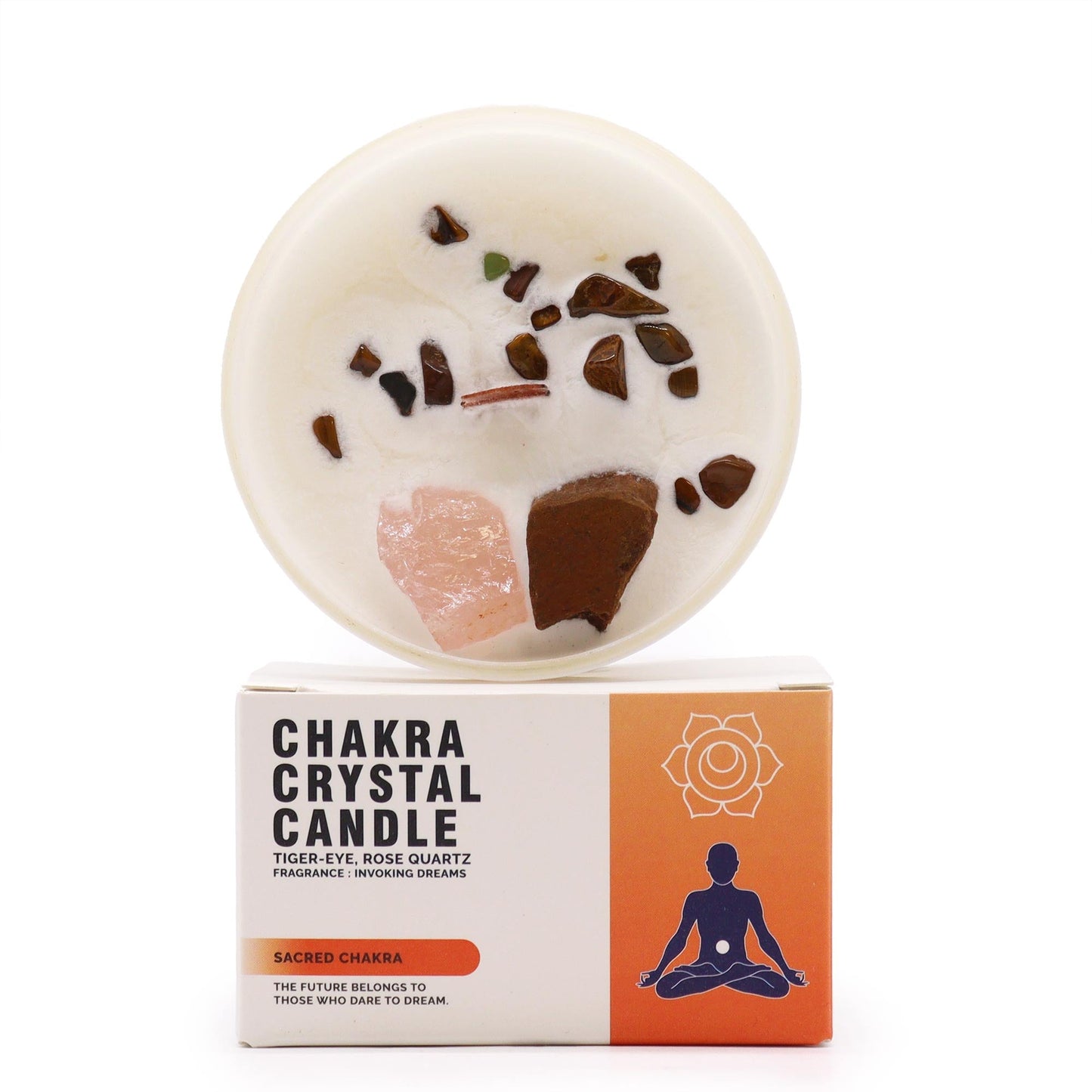 Chakra Crystal Candles - Sacred Chakra - Luna Panther