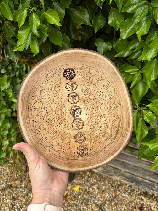 Polished Chakra Crystal Manifestation Board - Large featuring natural patterning and unique variations - Luna Panther