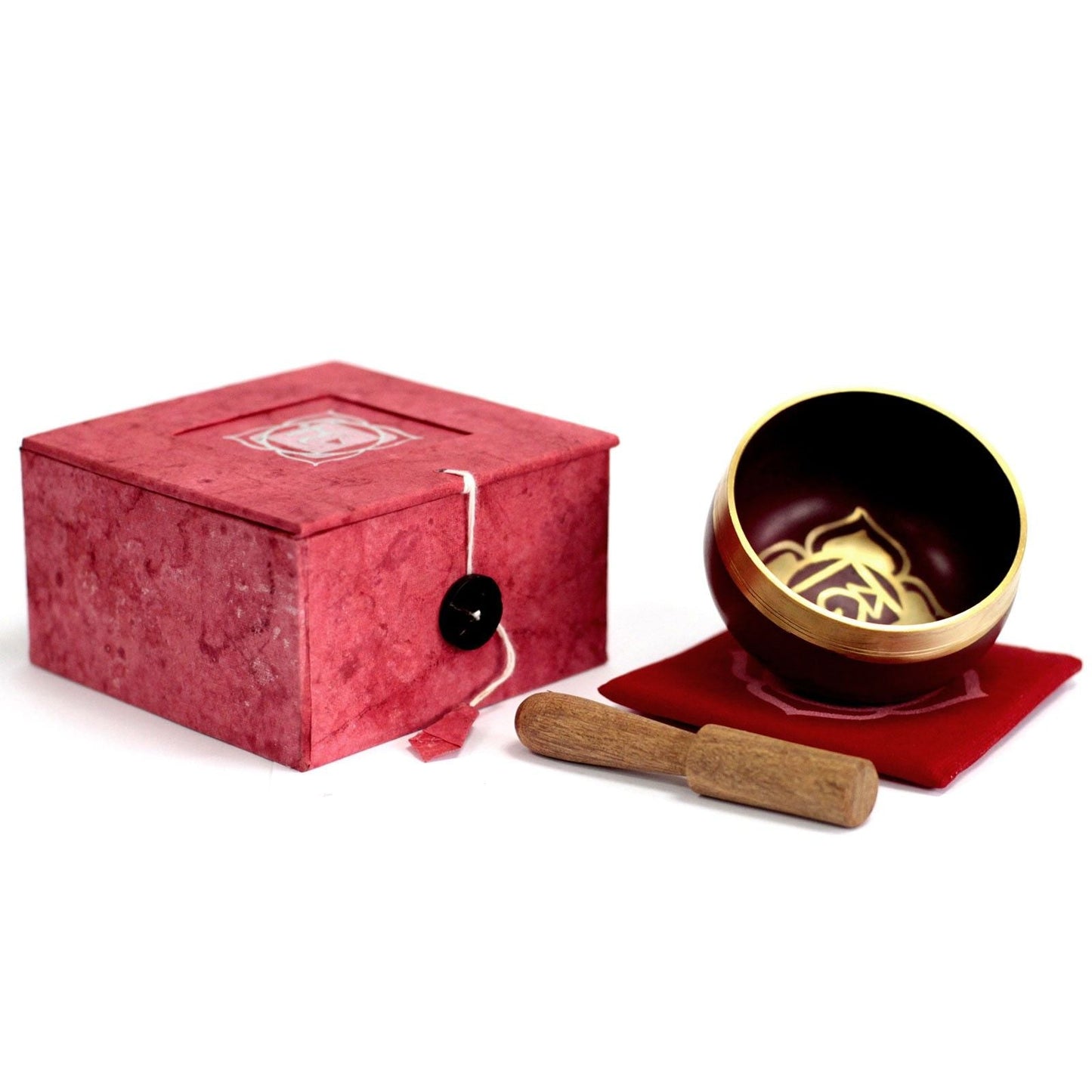 Polished Chakra Singing Bowl - Root featuring natural patterning and unique variations - Luna Panther