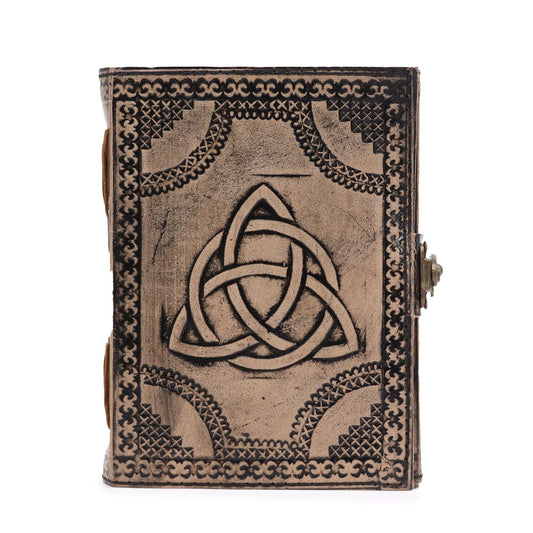 Circle Triquetra - Esoteric Notebook - Antique Grey - 200 pages Stitch Edge - 17.5x12.5x3cm - Luna Panther
