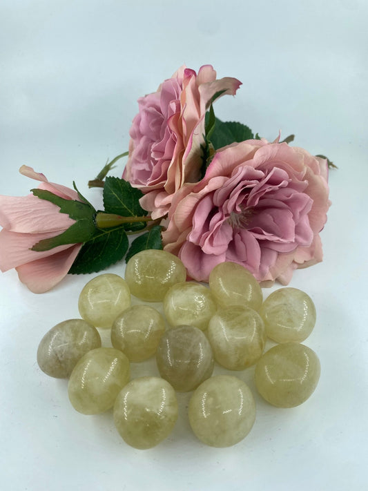 Polished Citrine - Tumble Stone featuring golden yellow tone and warm translucence - Luna Panther