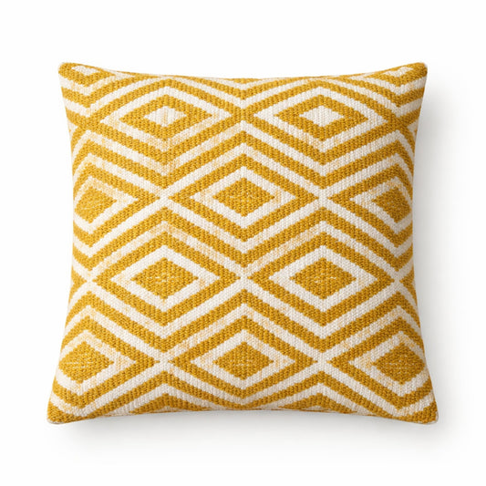 Classic Cushion Cover - Mustard Diamonds - 45x45cm - Luna Panther