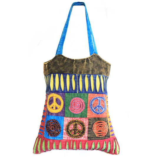 Polished Classic Peace Skirt Bags (asst des) featuring natural patterning and unique variations - Luna Panther