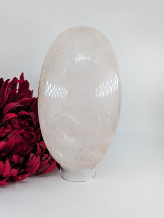 Polished Clear Quartz Shiva Lingam 2557g featuring clear transparency and light-catching facets - Luna Panther