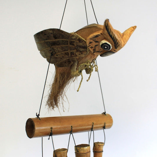 Coconut Owl Wind Chimes - Luna Panther alternate view