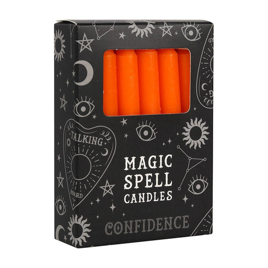 Polished Confidence Magic Spell Candles featuring natural patterning and unique variations - Luna Panther