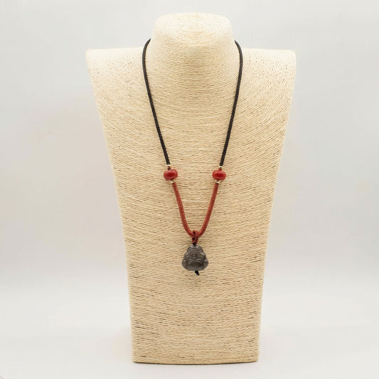 Cool Gemstone Pendants - Sliver Obsidian Buddha - Luna Panther alternate view