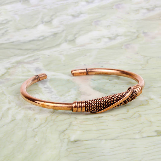 Copper Bracelet (Design 49) — bracelet, image 2 of 2. alternate view