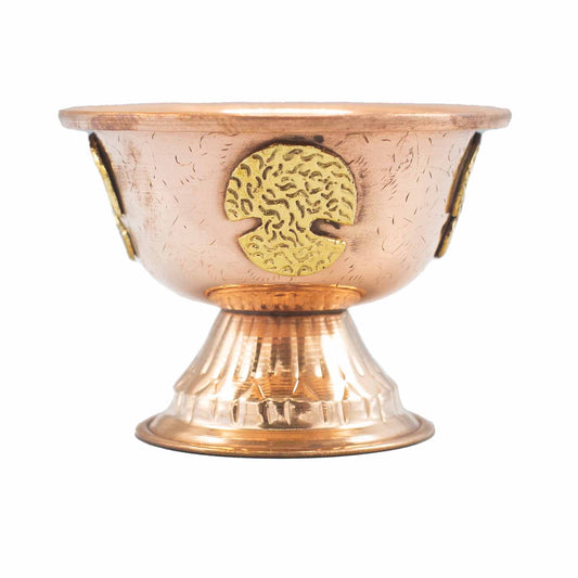 Polished Copper Ritual Chalice with Tree of Life 12x9cm featuring natural patterning and unique variations - Luna Panther