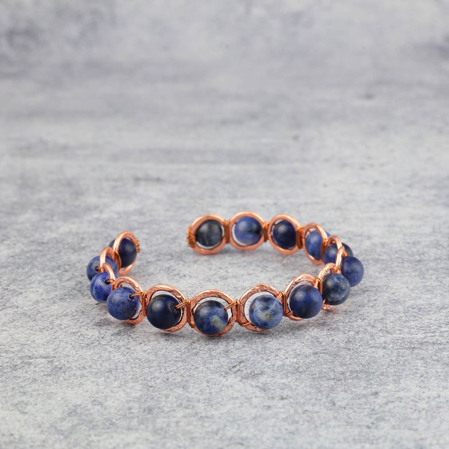 Copper & Sodalite Crystal Bracelet - Luna Panther