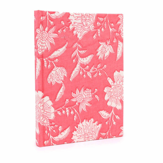 Cotton Bound Notebooks 20x15cm - 96 pages - Pink Floral - Luna Panther