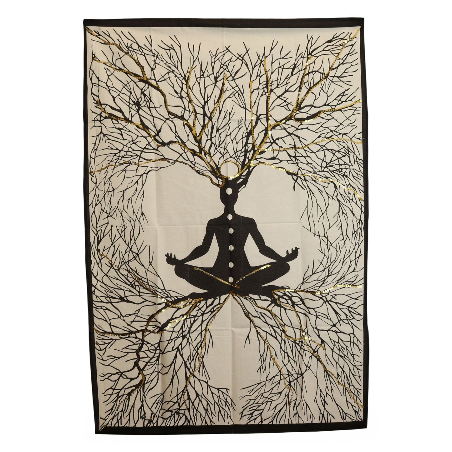 Cotton Wall Art (70x110cm) - Chakra Earth Connection - Luna Panther