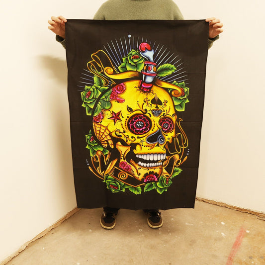 Cotton Wall Art (70x110cm) - Dead of the Dead Skull - Luna Panther alternate view