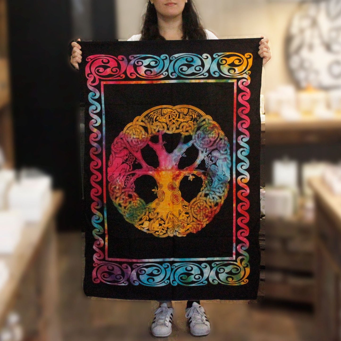 Cotton Wall Art - Tree with Adam & Eve - Luna Panther