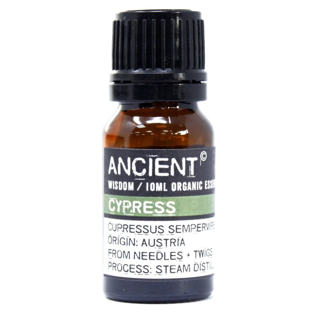 Polished Cypress Organic Essential Oil 10ml featuring natural patterning and unique variations - Luna Panther