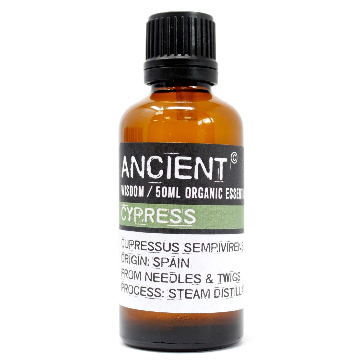 Polished Cypress Organic Essential Oil 50ml featuring natural patterning and unique variations - Luna Panther