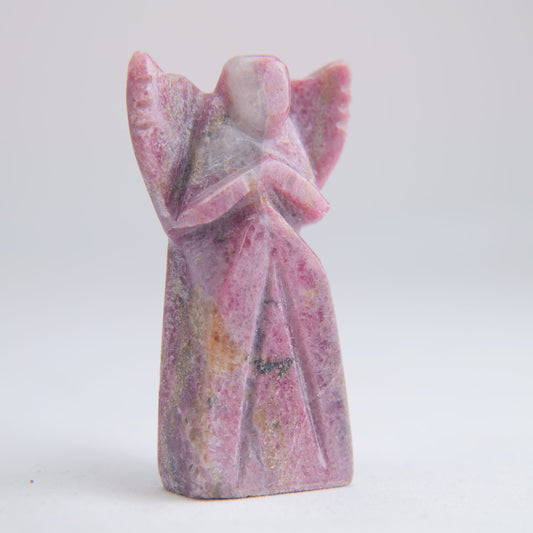 Rhodonite Crystal Angel 80g side alternate view