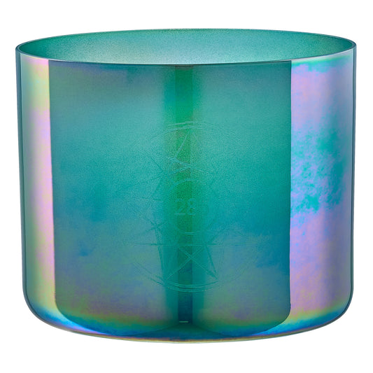 MEINL Sonic Energy 6.75" Essence Solfeggio Crystal Singing Bowl 285 Hz, Turquoise Green at Luna Panther