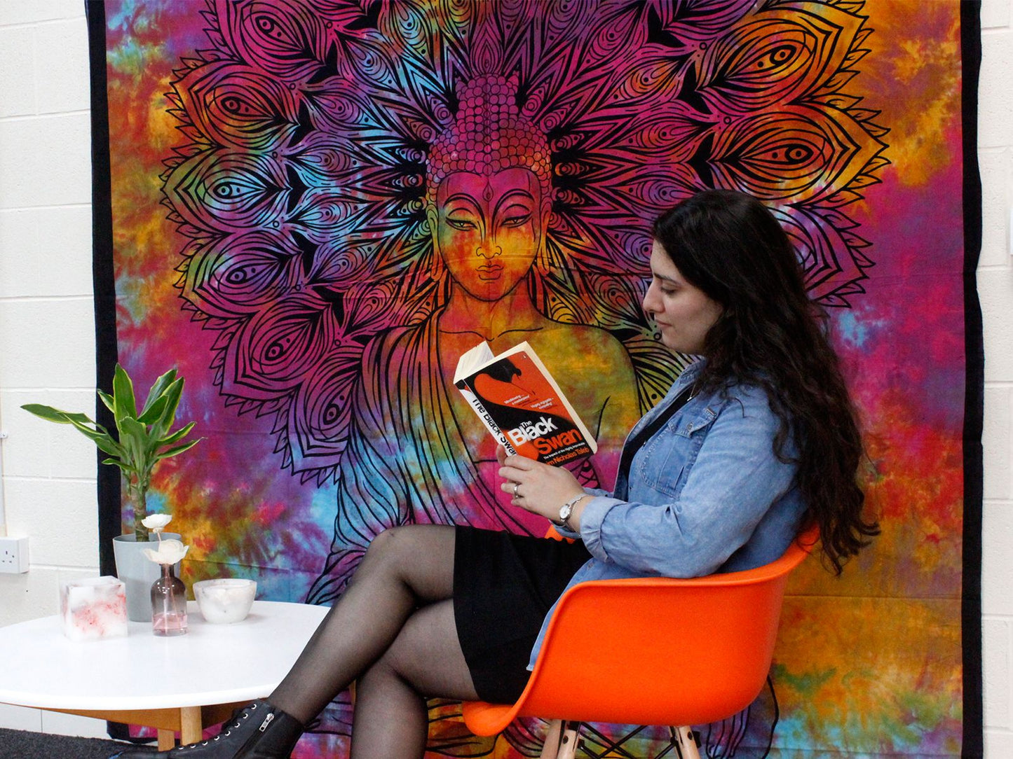 Double Cotton Bedspread + Wall Hanging - Bodhi Tree - Luna Panther