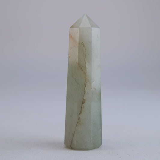 Green Aventurine Obelisk 58g natural crystal tower front