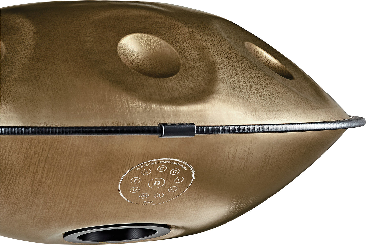 MEINL Sonic Energy Sensory Handpan Stainless Steel D Kurd 10 Notes 440 Hz - Vintage Gold detail view 18 at Luna Panther