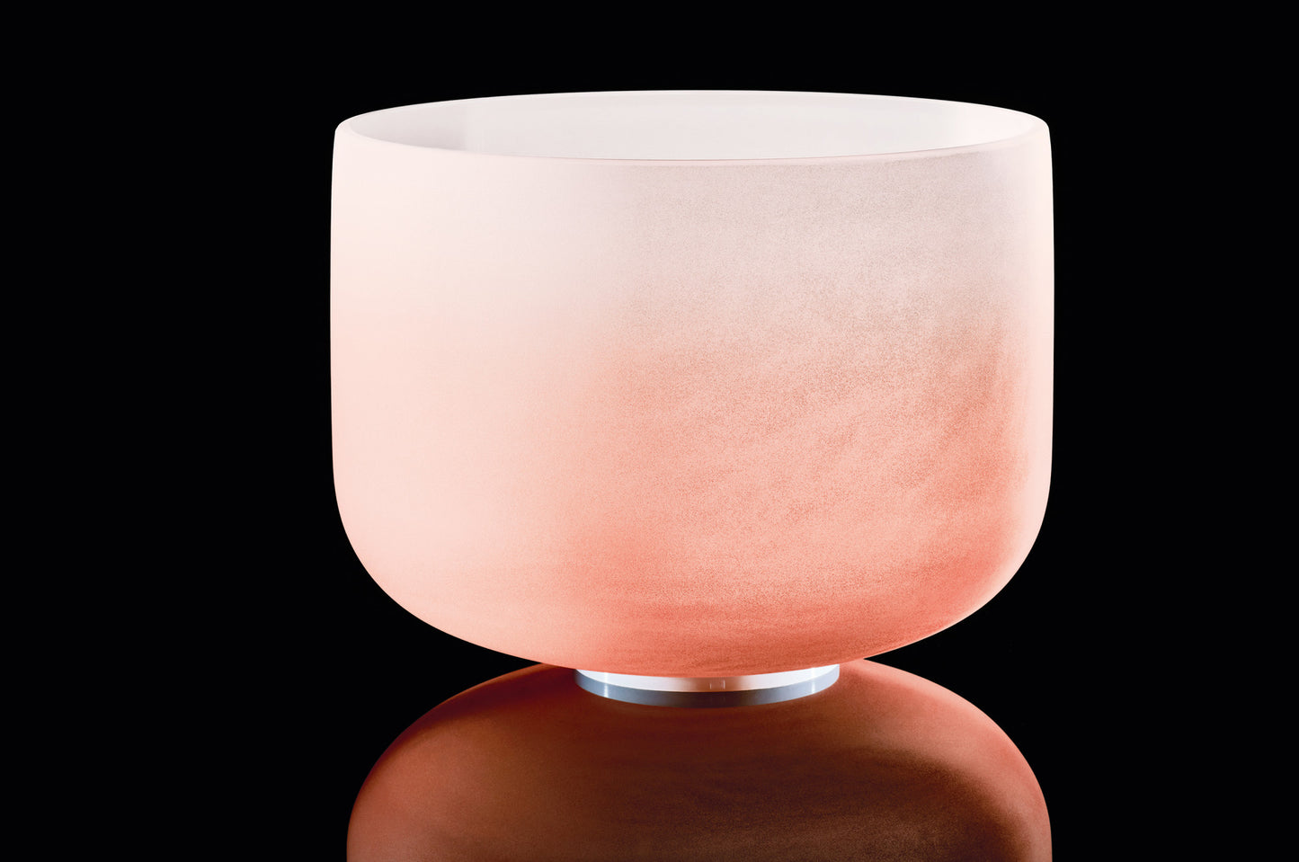 MEINL Sonic Energy Color-Frosted Crystal Singing Bowl 13" - D4/Sacral Chakra/440 Hz - Orange detail view 6 at Luna Panther